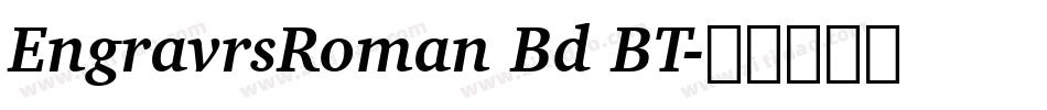 EngravrsRoman Bd BT字体转换